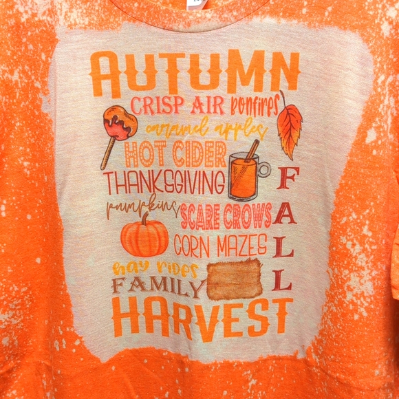 Custom Made Unisex T Shirt SZ L "Autumn Crisp Air....." NWOT - Picture 2 of 5